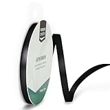 Vaessen Creative Satinband 6mmx10m Schwarz, Schleifenband, Dekoband, Bänder zum Basteln, Stoffbänder für Hochzeit, Taufe Und Geburtstagsgeschenke