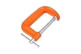 KENDO C-Schraubzwinge – Max. Spannweite: 100 mm – Ausladung: 90 mm – kleine Schraubzwinge aus Gesenk geschmiedetem Karbonstahl – Spannkraft bis zu 1,7 kN - Mini Schraubzwinge