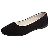 Damen Ballerina Flache Schuhe, Atmungsaktiv Geschlossene Klassisch Elegant Runde Zehe Sportlich RiemchenEinfarbig Bequem Stoffschuhe Weiche Slip On Brautschuhe Balerinaschuhe Freizeitschuhe