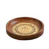 Harmonische runde Gebetsschale aus Holz, ein Muss für Achtsamkeitspraxen (Grußkarte)