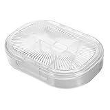 Ipetboom Kompakte Medikamentenbox Für Unterwegs Transparente Wasserfeste Pillendose Mit 6 Fächern Ideal Für Die Aufbewahrung Von Tabletten Und Tragbar Für Die Handtasche