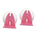 iplusmile 2 Stück Rennmäuse Untertasse Übung Laufen Haustiere Zubehör Für Ständer Laufrad Leise Mit Rädern Spielhalterung Hamster Coole Tiere Ball Nützlich Fliegende Hamster Mäuse