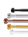 Ausziehbare rotgoldene Teleskop-Duschvorhangstange, verstellbare Spannstange für Badezimmer und Dusche, kein Bohren erforderlich, 150 ~ 260 cm
