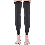 Geyoga Kniehohe Beinwärmer Warme Winter Kniewärmer Damen Fußlose Beinlinge Lange Beinlinge Ärmel für Wandern (Dunkelgrau)