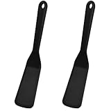 2 Stücke Pfannenwender Silikon,Antihaft Silicone Spatula,Spatula Wende,Hitzebeständig Pfannkuchen Spatula,Omelett Spatel,Mini Espatula für Kochen Ei Burger Pizza Steak Omelette Crepes