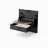 TUOZI - Einbaugrill für Holz und Holzkohle Modell Wand iBBQ (Schwarz - 58,5 x 57 x 11 cm) REF: 4200 - Für den Außenbereich