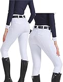 GMGQJST Reithose Damen Professionelle Reithosen aus Silikon for Radsport-Sportarten for Reitprüfungen(Khaki,XS)