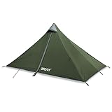 ATTONER Zelt 1 Personen Ultraleichte Camping Zelte 3-4 Saison, Wasserdicht Zelt Kleines Packmaß, Sofortiges Aufstellen für Outdoor,Trekking, Festival, Camping, Rucksack（Alpenstock ist Nicht enthalten）