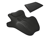CUCUKAKA PaarKissen, Memory Foam Liebeskissen zur Unterstützung von Intimität und Rücken, Mit wasserdichte Bettlaken für Paar, Rebound-Paarkissen für alle Körperhaltungen.,Black