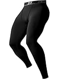 HOPLYNN Kompressionshose Herren Laufhose Lang für Joggen, Laufen, Training, Fitness, Radfahren Sport Leggings Atmungsaktiv Tights Herren Schwarz 1er Pack M