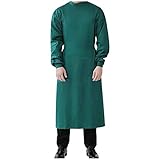 QIMANZI Unisex 2 Stück Schutzanzug Mehrweg Schutzkleidung Isolationskittel Non-Woven Medizin OP-Kittel Staubdicht Antibeschlag Wasserdicht (B Grün,S)