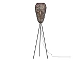 Orientalische Tripod Stehleuchte aus Metallgeflecht in Altmessing, Höhe 140cm