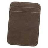 Baluue Kartenetui PU Reiseetui Leichtes Kartenetui Organizer Hochformat Mini Kartenhalter für Ausweise Personalausweise und Kreditkarten mit Robustem Verschluss und Multifunktionalem