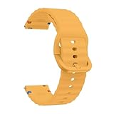 NMASDUYPU Weiches Silikonarmband, kompatibel mit der Apple Watch GT5 Pro 42 mm, atmungsaktiv und wasserdicht.(Giallo,22mm universal)