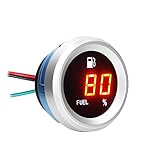Aumotop Digitale Kraftstoffstandsanzeige mit blinkendem Alarm Auto-Kraftstoffstandsmesser 9-35 V Kraftstoffstand-Tester für Auto-Motorrad