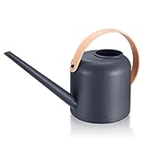 Gießkanne für Zimmerpflanzen, Klein Indoor Blumengießkanne mit langem Auslauf, Gießkanne 1,7 l, 50 oz, 1/2 Gallone für Topfpflanzen, Außenpflanzen, Kräutergarten, Blumen, Sukkulenten (grau)
