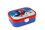 Mepal - Brotdose Kinder Campus - Bento Box Kinder - Brotdose Kinder mit Fächern & Gabel - Meal Prep Box mit Clip-Verschluss - BPA-frei & Spülmaschinenfest - 750 ml - Spiderman