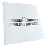 Kiwistar - Autoaufkleber - Chrom - 40x8cm Bremsen macht die Felgen dreckig Aufkleber für Auto, Laptop, Fahrrad, LKW, Motorrad JDM Decal Racing