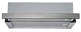 PKM UBH6002-2H Unterbauhaube | Dunstabzugshaube | Silber Design | 60cm Breite | Abluft | Umluft | LED-Beleuchtung | Ausziehbar | 333 m³/h Luftstrom