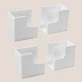 2 Paar küchenwaage Wandmontierte Waagen Aufbewahrungshalterung- Verstellbare Organizer Elektronische Waagehalter,Kunststoff Ohne Bohre für Badezimmer Küche Fitnessstudio Schlafzimme (White)