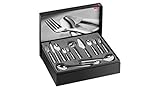 ZWILLING Senses Besteck-Set, 68-teilig, Für 12 Personen, 18/10 Edelstahl/Hochwertiger Klingenstahl, Mattiert, Silber