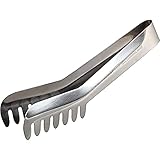 Fackelmann Servierzange, Küchenzange aus Edelstahl, robuste Spaghettizange (Farbe: Silber), Menge: 1 Stück, 19cm