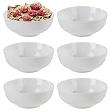 Home4You Müslischalen - Weiß - Ø 16 cm - Porzellan - 6er Set