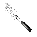 BESPORTBLE Grillspieß Grill Zubehör Set Edelstahl Grillkorb Mit Holzgriff BBQ Grillzubehör Für Gemü Fisch Und Würstchen Grillgitter Mesh Für Perfekte Grillresultate Ideal Für Outdoor Und Camping