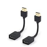 VCE 2 stück Hochgeschwindigkeits HDMI Verlängerungskabel Hdmi Verlängerung Extension TV Stick Adapterkabel 12cm