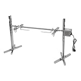 Aangeebone Rotisserie Grill Mit Motor,elektrisches BBQ Drehspieß Grill Set,Edelstahl Spanferkelgrill mit Motor,höhenverstellbarer Spießgrill,für Lagerfeuer, Camping und Garten