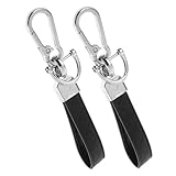 Generisch 2St auto schlüsselanhänger Fob-Halter Herren Schlüsselanhänger leder schlüsselanhänger schlüsselbund anhänger Auto Schlüsselhalter Autoschlüsselhalter für Damen Metall Black