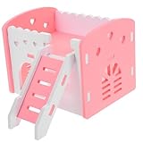 NOLITOY Buntes Hamsterhaus aus Stabilem mit Rampe Kleines Kleintier versteck für Meerschweinchen Ratten und Zwerghamster Langlebiges Spiel Schlafhaus für Innenkäfige und Freigehege