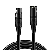 XLR-Kabel, 3 m Mikrofonkabel XLR Stecker auf Buchse XLR auf XLR symmetrische geschirmte Kabel 3-polige Mikrofonkabel, DMX-Kabel für Bühnenbeleuchtung, Lautsprechersysteme (3 m)