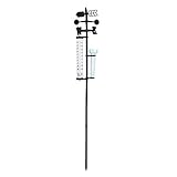 Huudngeje Garten Wetter Station, Wetterstation Regen Messer, Windmesser Regenmesser und Thermometer für Garten, Bauernhof, Feld