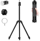 Ulanzi TT43 Lichtstativ Aluminium Lampenstativ 190cm, Umkehrbares Tragbares Kamera Beleuchtungsstativ 6kg Traglast,1/4' Schraube Light Stand für Studio Outdoor Fotografie, Ringlicht Blitzlicht Softbox