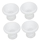 Milisten 4 Stück Römischer Blumentopf plastikblumen im Topf hochzeitsdeko blumenstecker Vintage Blumentopf Anlage Hochzeit Blumentopf aus Kunststoff Blumenbehälter im europäischen Stil Weiß
