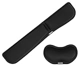 TIDALSOIL Memory Foam Set Tastatur Handgelenkstütze, Maus Handgelenk Unterstützung für Büro, Computer, Laptop, bequem, leicht für einfaches Tippen, Schmerzlinderung, schwarz