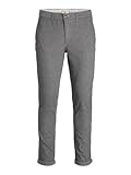 JACK & JONES Herren Chino Hose JPSTMARCO JJFURY - Slim Fit Braun Grau Beige, Größe:34W / 36L, Farbvariante:Drizzle 12206198