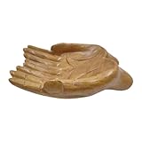 Hand-Obstschale - handgeformte Futterschale, Handgeformtes Tablett | Opferschale, Holz-Buddha-Hand-Kristallhalter für Steine, Schlüsselschale, dekorative Handschale für die Steinpräsentation
