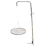 Edelstahlrohr Grillgalgen + 70 cm Edelstahl Grillrost/nur 10 mm lichter Stababstand/Schwenker Schwenkgrill Geschenk Geburtstag Weihnachten