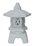 Deine Gartenoase Japanische Steinlaterne kleine Yukimi, Kerzenhalter, Grau, Steinguss, 26 x 18 x 26 cm, 7 kg