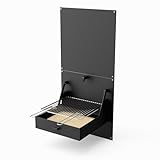 TUOZI - Einbaugrill für Holz und Holzkohle Modell Wall iBBQ mit Schutzplatte (Schwarz - 58,5 x 57 x 114 cm) REF: 4200/2 - Für den Außenbereich