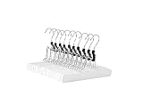 Amazon Basics Holzkleiderbügel für Hosen, 10er-Pack, Weiß