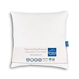 LINEA by böhmerwald - cosy - 3 Kammer-Kopfkissen weich, 80 x 80, Innen:100% Federn, Äußere Kammern:90% Daune/10% Feder, Allergiker geeignet, waschbar bis 60°C, in Deutschland produziert