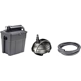 Pontec 50239 MultiClear Set 8000 - Komplettset aus Filterpumpe und Durchlauffilter / Durchlauffilterset / Mehrkammerfilter, Schwarz