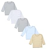 TupTam Unisex Baby Wickelshirt Langarm 5er Pack, Farbe: Junge 2, Größe: 56