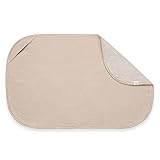 hauck Topper & Handtuch für Wickelauflage, Atmungsaktives Musselin und Frottee Stoff, Waschbar bei 60° C, für Junge und Mädchen, geeignet für hauck Change N Clean Baby Wickelunterlauge (Beige)