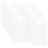 FWEEK 20 Stück Selbstklebetaschen Transparent, Etikettenhalter Selbstklebend A5, Visitenkartentaschen Kleben, Selbstklebetaschen A5 zum Schutz Ihrer Karten Oder Fotos(vertikal Version)