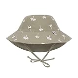 LÄSSIG Baby Kinder Sonnenhut Strandhut Sommerhut Sonnenschutz Kinderhut Babymütze wendbar atmungsaktiv UV-Schutz 80/Sun Protection Bucket Hat Palms olive, 19-36 Monate, Größe: 50/51