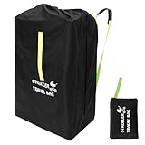 VAVPUP Transporttasche Kinderwagen Flugzeug,63x43x120cm,wasserdichte Kinderwagen Reisetasche aus Oxford Stoff mit Verstellbarem Schultergurt,Praktisches Reisezubehör für Doppelkinderwagen,AUT